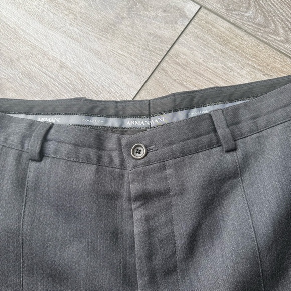 Armani Collezion Pure Wool Grey Cropped Trouser Pants Made in Italy - Picture 7 of 15
